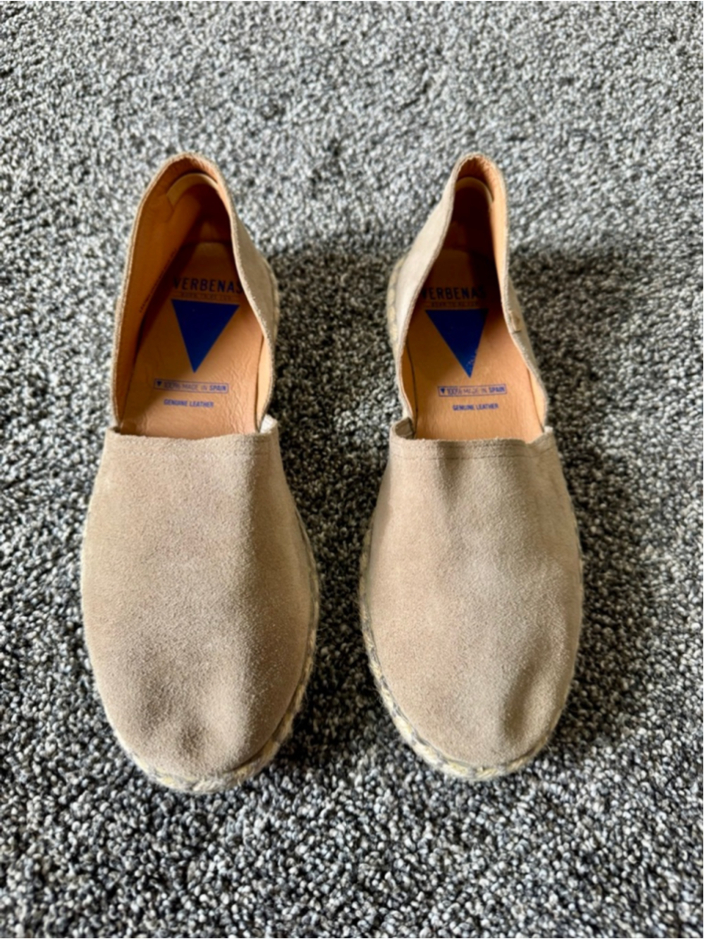 Women's Verbenas Beige Suede Espadrilles Size 10.5